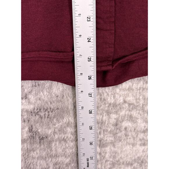 Proper Cloth Shirt Medium Mens Slim Fit Burgundy Pique Long Sleeve Button Down - Picture 6 of 7